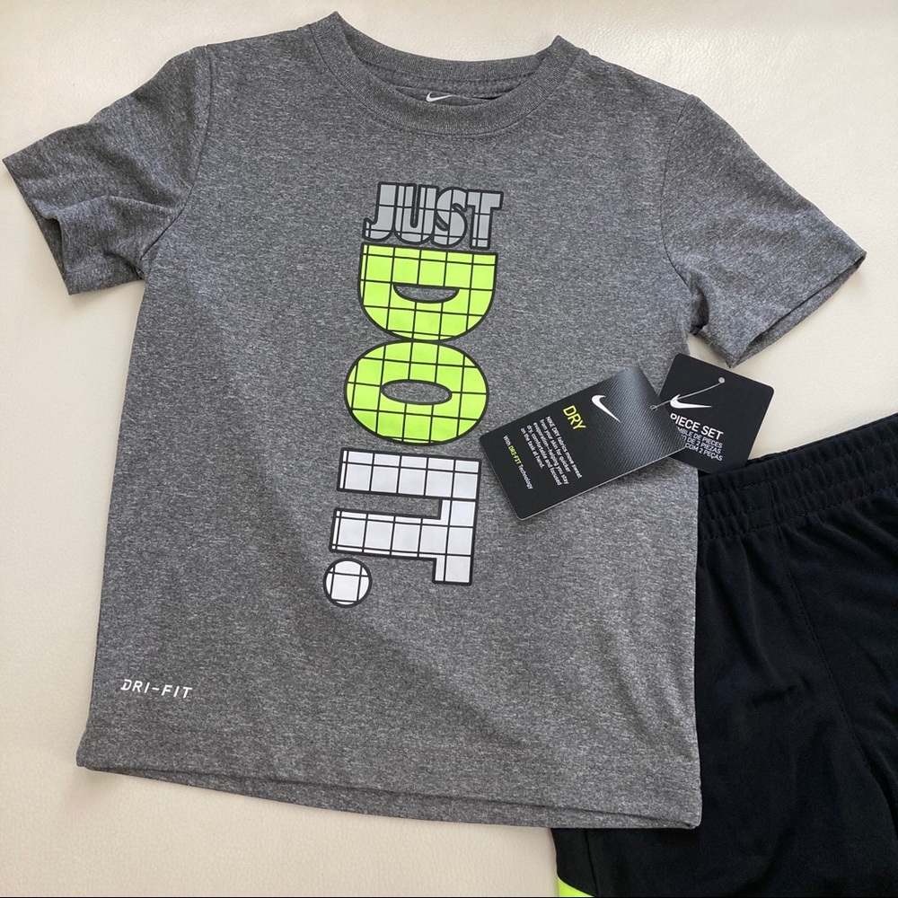 Nike Neon Dri-Fit Shorts Set 2242 - Picture 3 of 6